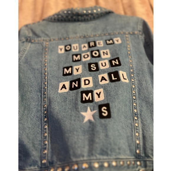 Samantha Sipos “You Are My Sun” Denim Jacket, NEW - Picture 14 of 16